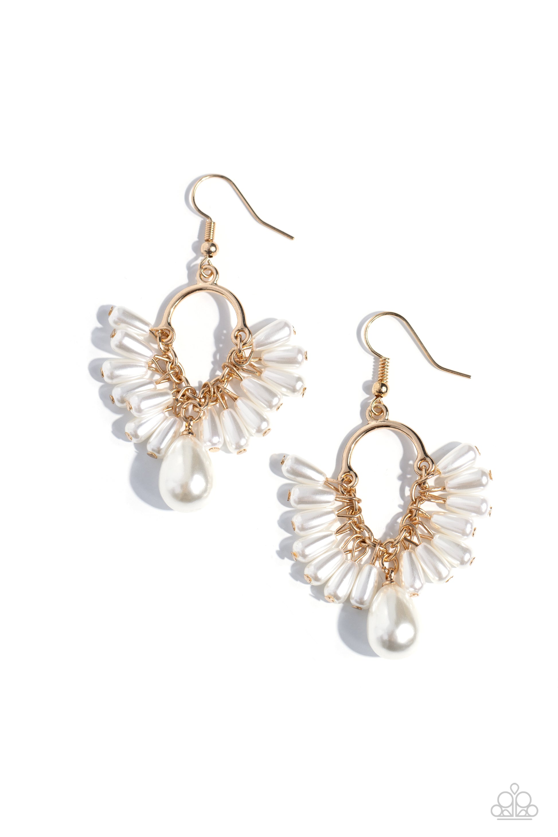 Paparazzi Ahoy There! Gold and Pearl Earrings. Subscribe & Save. #P5RE-GDXX-266XX. Fringe earring