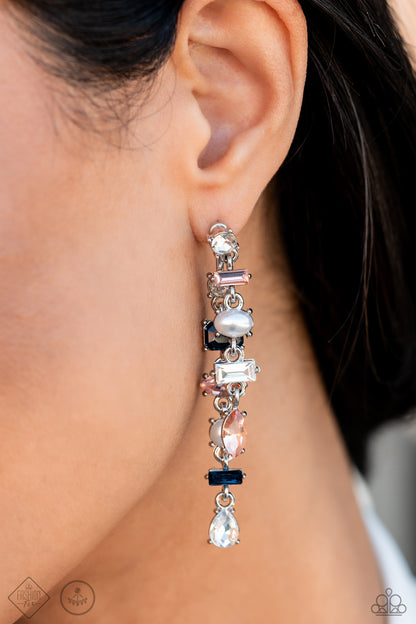 Paparazzi Fashion Fix Double-Sided Post Earring: "Admirable Antiquity - Multi" (P5PO-MTXX-105PB).