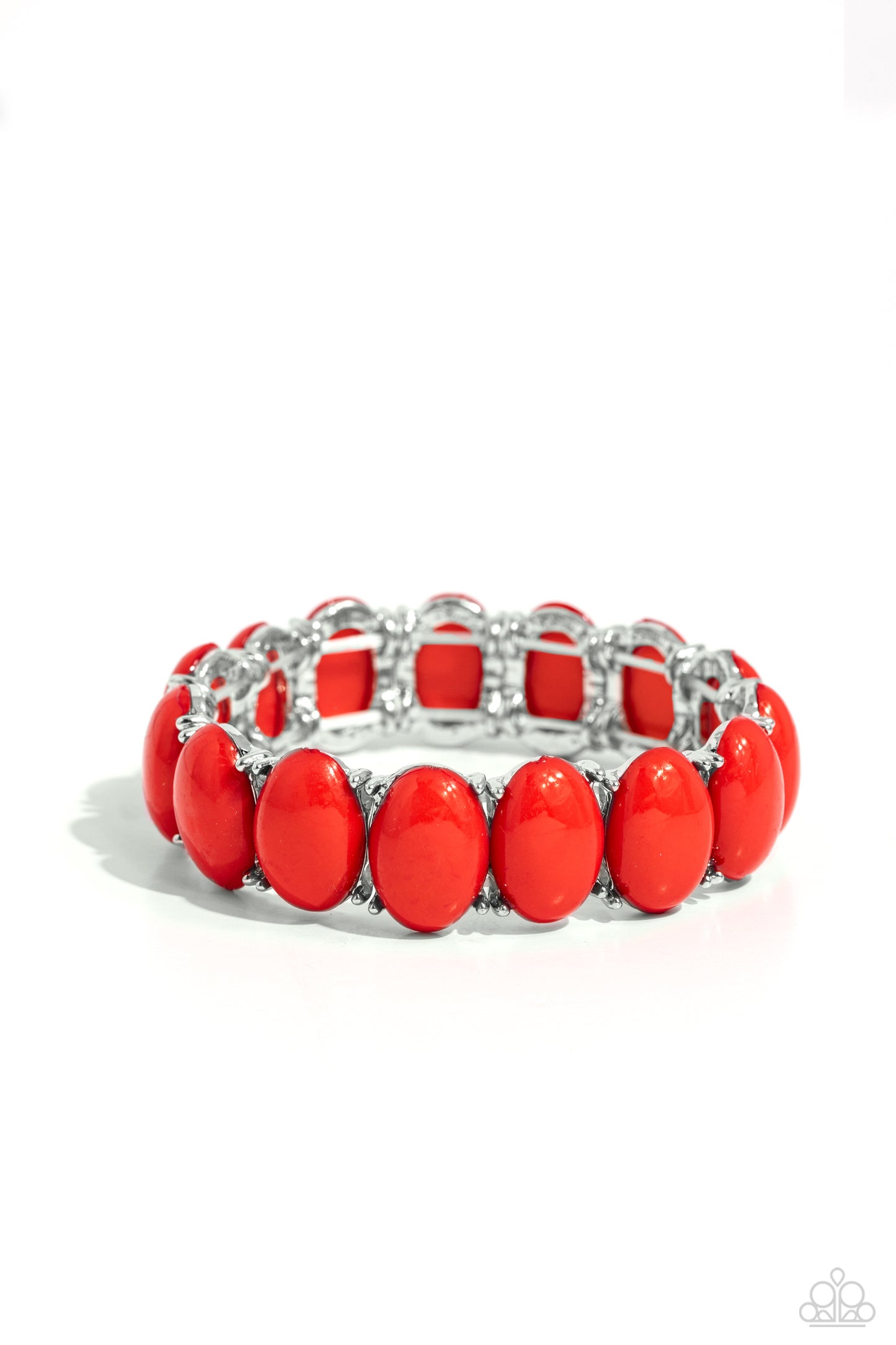 Paparazzi Starting OVAL Red Bracelet. Get Free Shipping. #P9WH-RDXX-192XX. Stretchy Bracelet