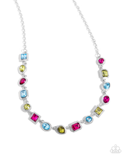 Gallery Glam Multi Necklace Paparazzi Accessories. Includes earrings. Ships Free. #P2RE-MTXX-239XX. 