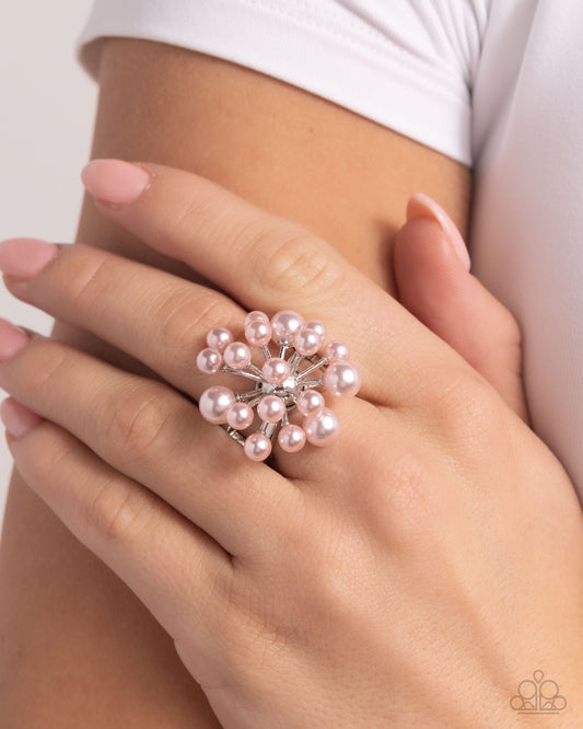 Paparazzi Bubbly Beau Pink Pearl Rings. Subscribe & Save. #P4RE-PKXX-291XX.Floral Ring Stretchy band