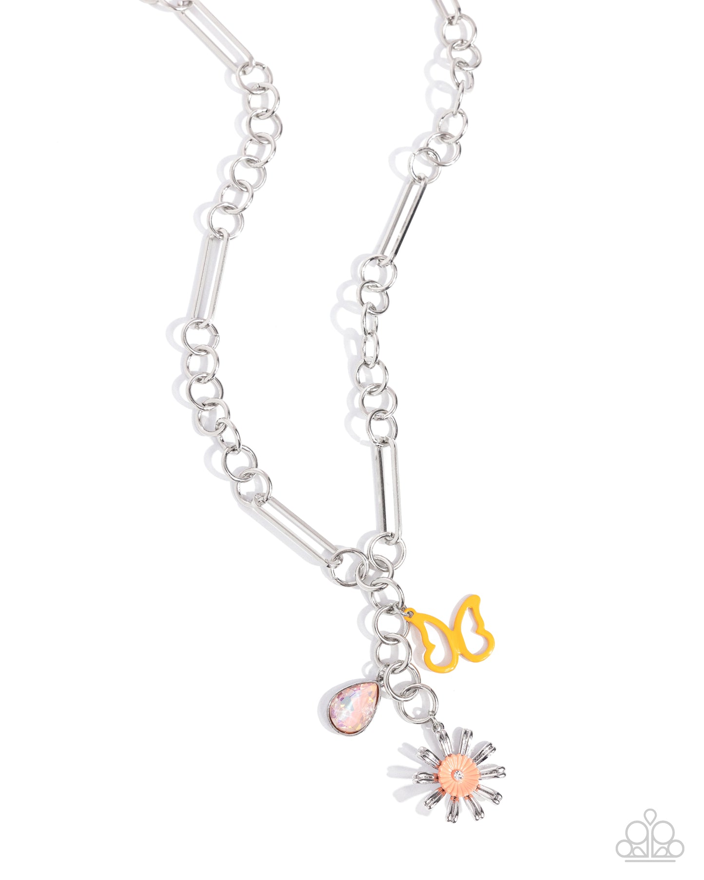 Paparazzi Aerial Adventure Orange Necklace. Get Free Shipping. #P2WH-OGXX-283AH. Butterfly charm