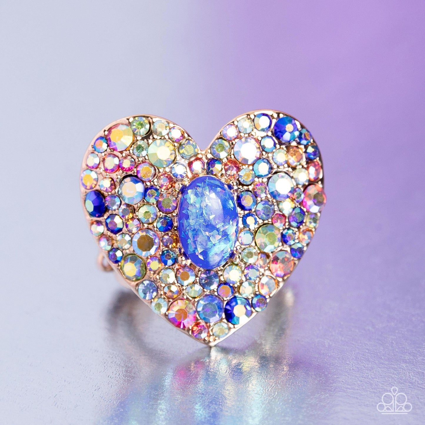 Paparazzi Bejeweled Beau Blue Iridescent Ring. Subscribe & Save. P4ST-BLXX-029XX