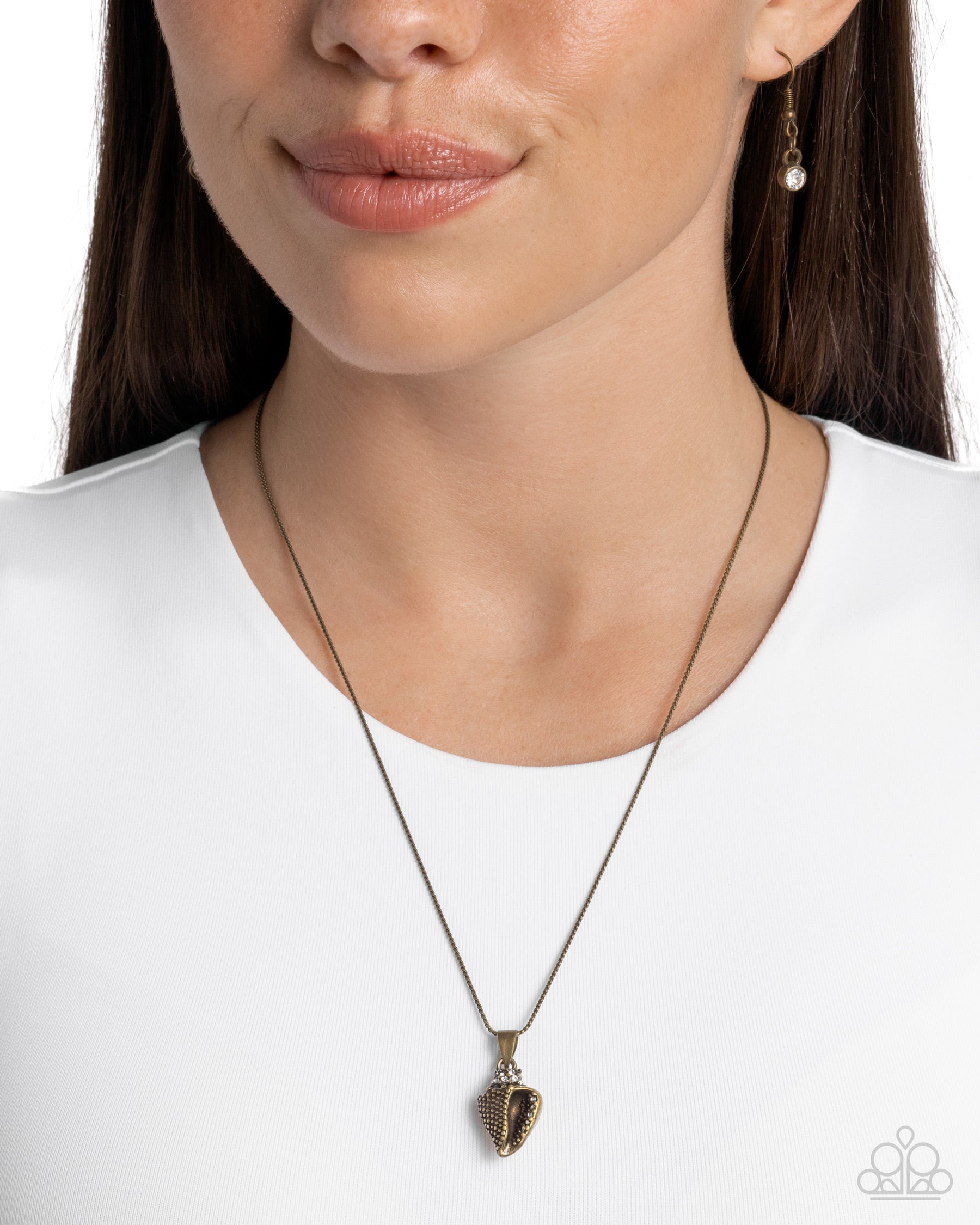 Conch Confidence Brass Pendant Dainty Necklace. Subscribe & Save. #P2RE-BRXX-227XX. Beach inspired