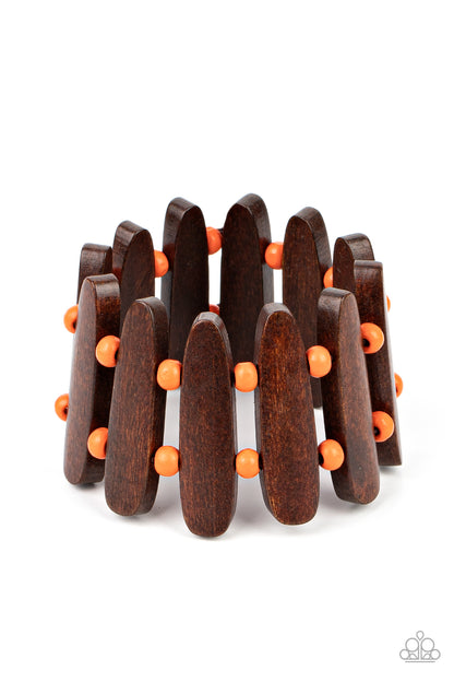 Cruising Coronado Brown Bracelet Paparazzi Accessories. Wooden Bracelet. Earthy, Wooden, Beads