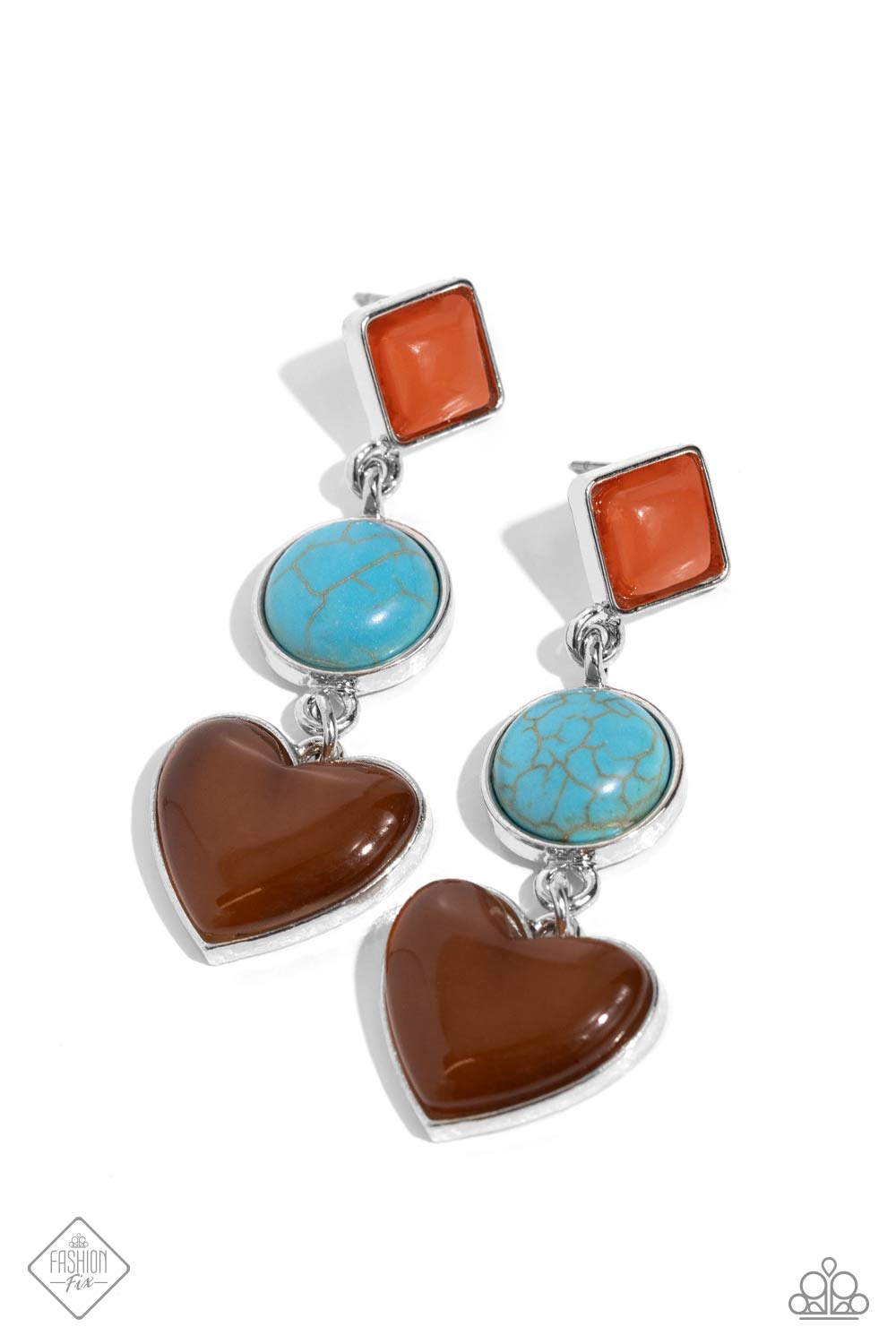 Desertscape Debut Brown Stone Earrings Paparazzi $5 Jewelry. #P5PO-BNXX-040SI. Subscribe & Save
