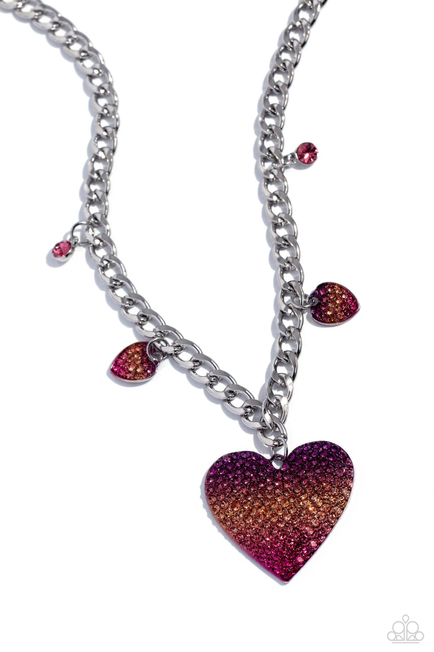 Paparazzi For the Most HEART Pink Heart Necklace. Subscribe & Save. #P2ST-PKXX-168XX. Ombre Heart