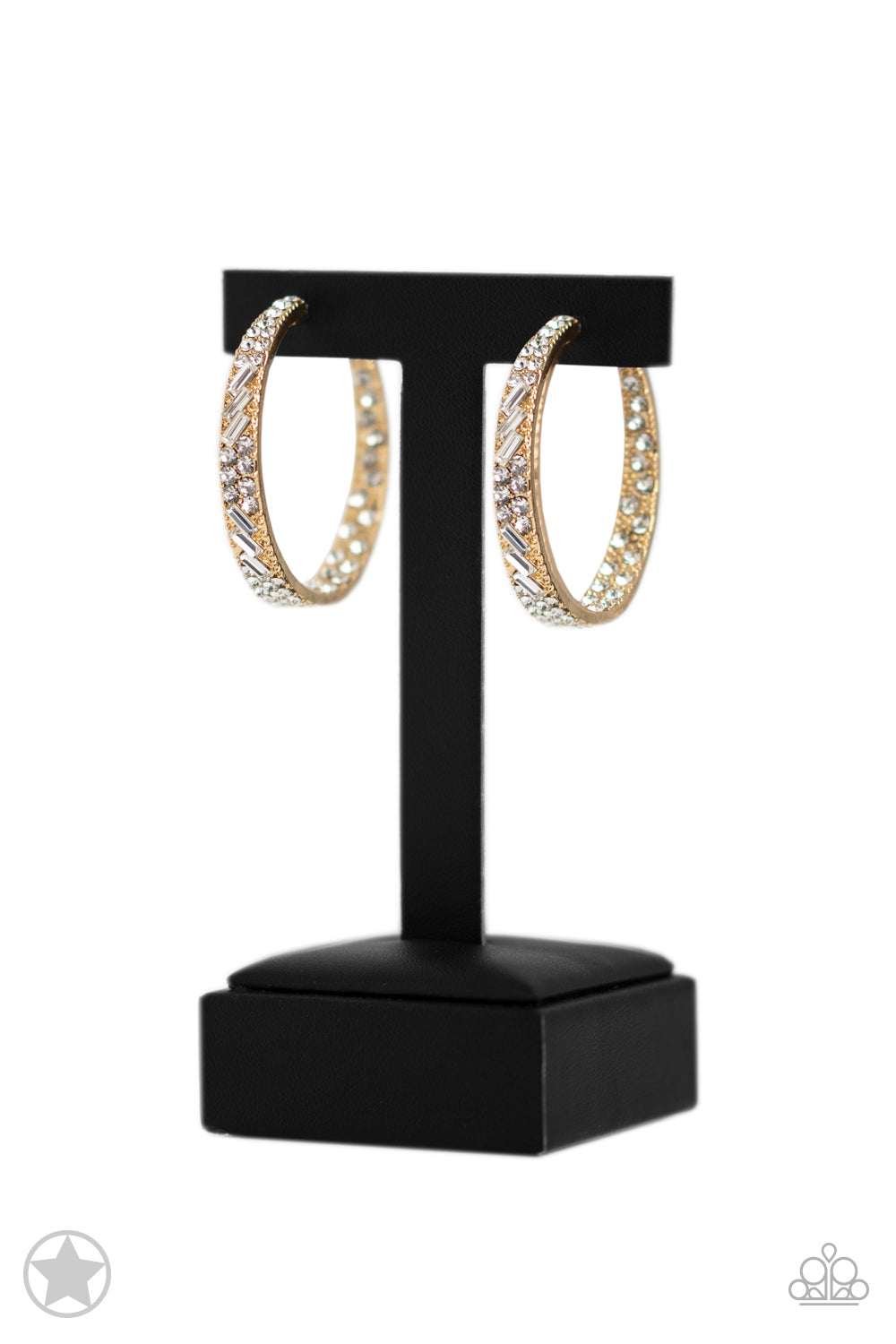Paparazzi Earrings GLITZY By Association Gold Hoop. #P5HO-GDXX-299XX. Get Free Shipping.