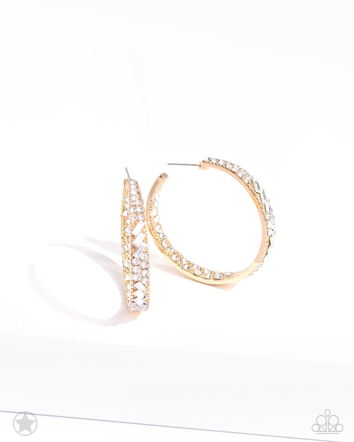 GLITZY By Association Gold Earrings For Women. Earrings for Non Binary. $5 hoop earrings. Paparazzi