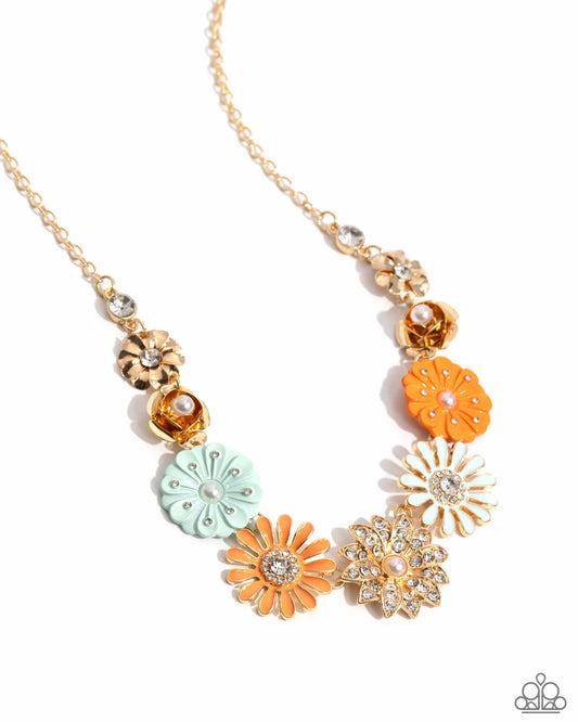 Paparazzi Garden Gesture Multi Floral $5 Necklace. #P2ST-MTXX-152XX. Get Free Shipping