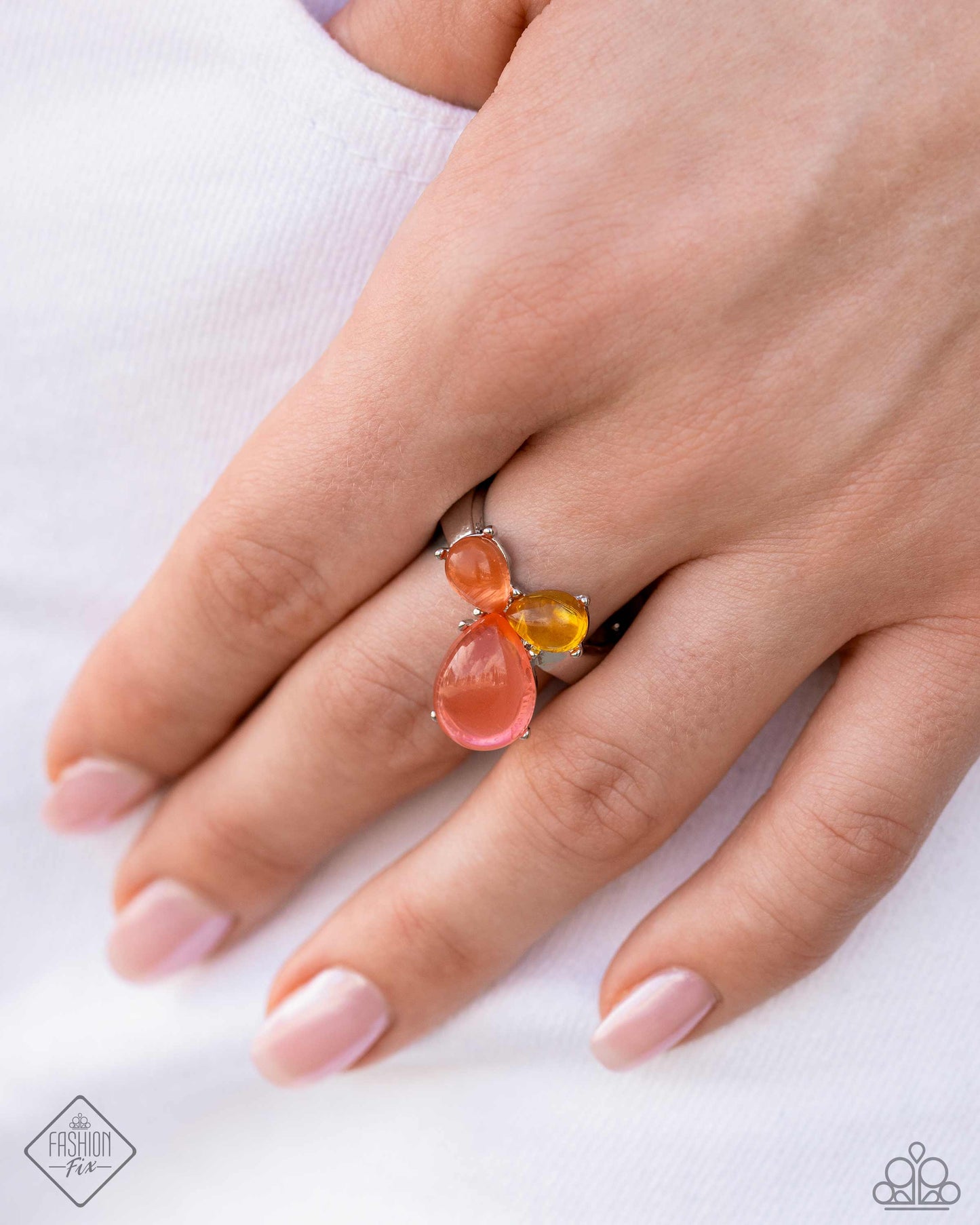 Glimpses of Malibu Fashion Fix Ring: Reflective Ranking Pink. #P4ST-PKXX-024VN. Get Free shipping. 