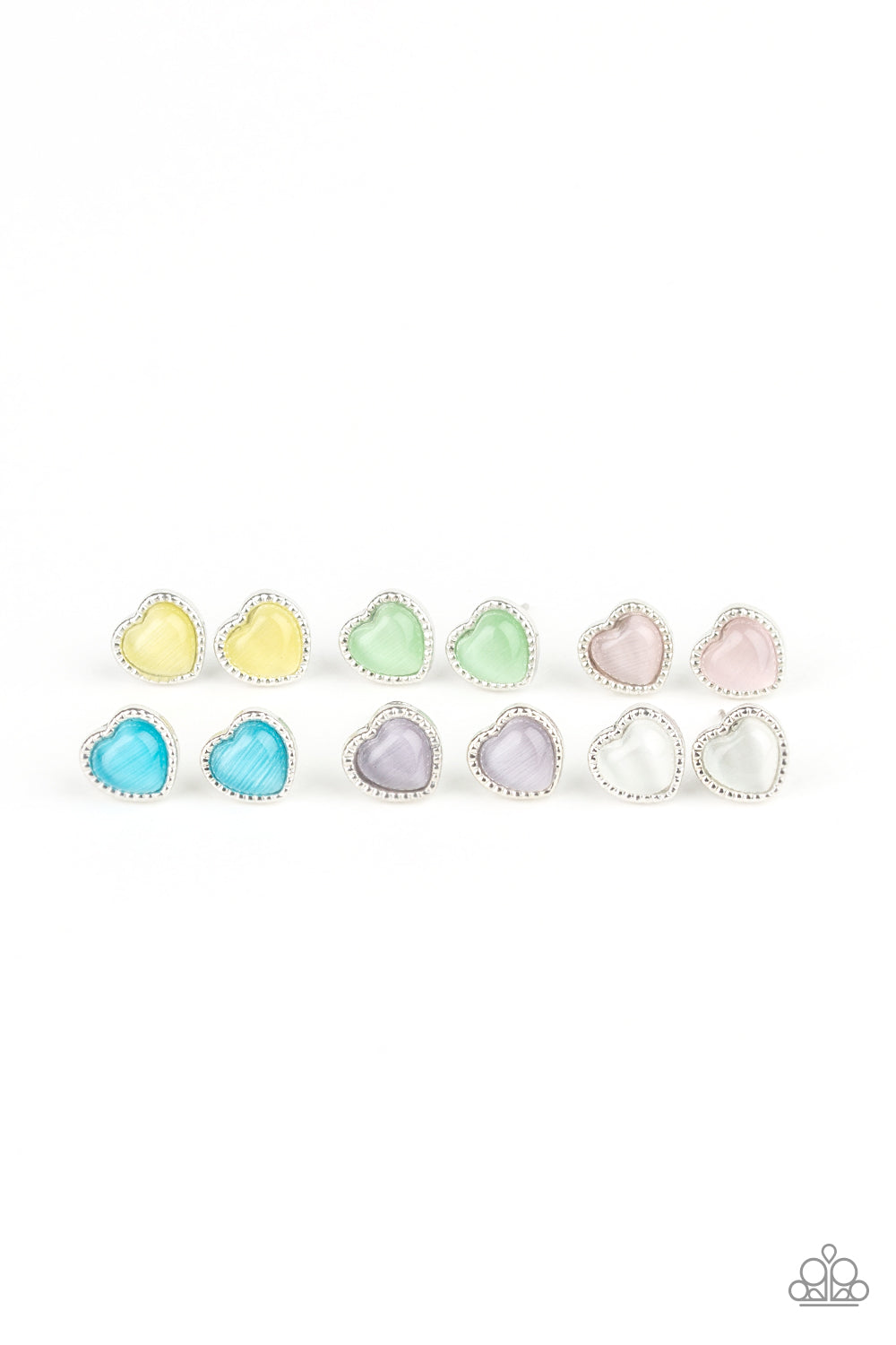 Paparazzi Kids Earrings Starlet Shimmer Heart earrings. Free Shipping (P5SS-MTXX-249XX).