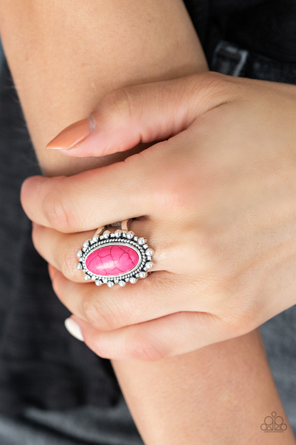 Paparazzi Mineral Movement Pink $5 Ring. Get Free Shipping. #P4RE-PKXX-210XX. Pink stone ring.