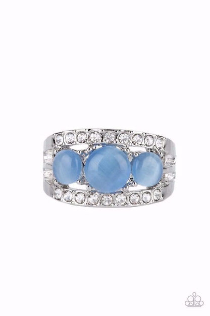 Majestically Mythic Blue Ring Paparazzi. #P4RE-BLXX-223XX. Moonstone ring. Subscribe & Save.