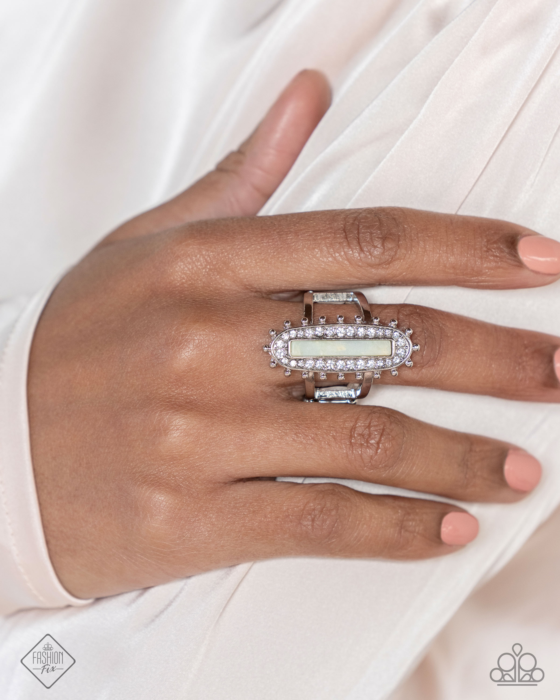 Paparazzi January 2025 Fashion Fix Ring: Top-Notch Taste Blue ring. #P4ST-BLXX-036HN. 