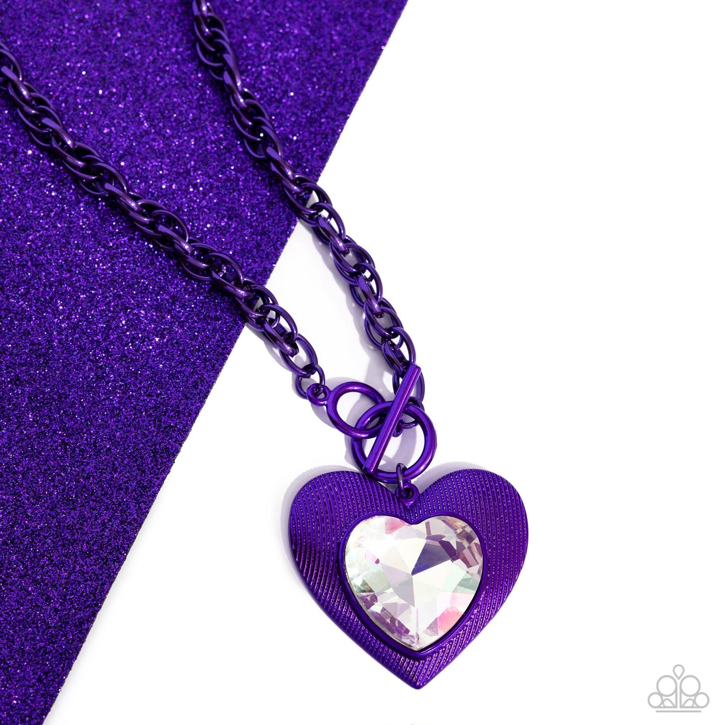 Paparazzi Modern Matchup Purple Heart Necklace. Get Free Shipping. #P2ST-PRXX-166XX