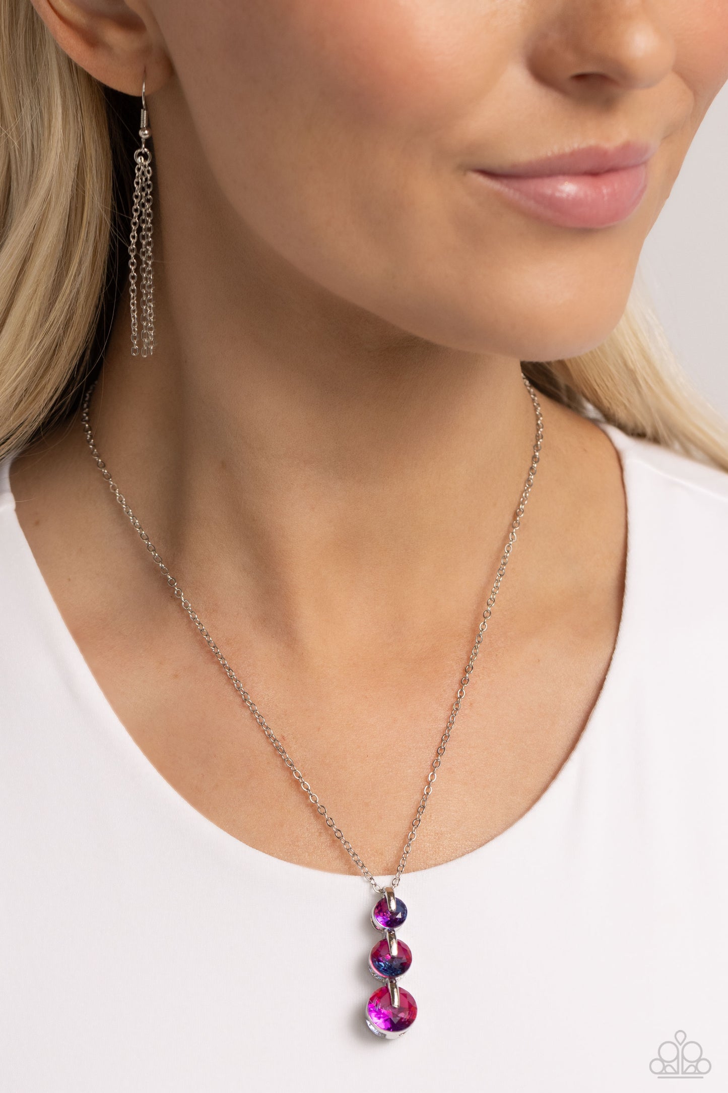 Paparazzi Ombre Obsession - Multi Necklace. Get Free Shipping. #P2DA-MTXX-110XX