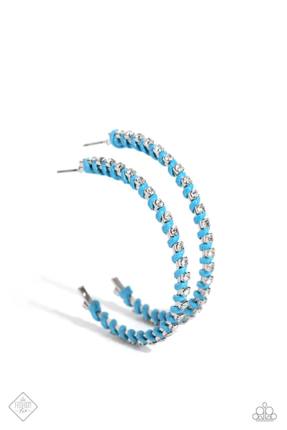 Put a STRING on It Blue Earrings Paparazzi $5 Jewelry. Get Free Shipping. #P5HO-MTXX-076NX