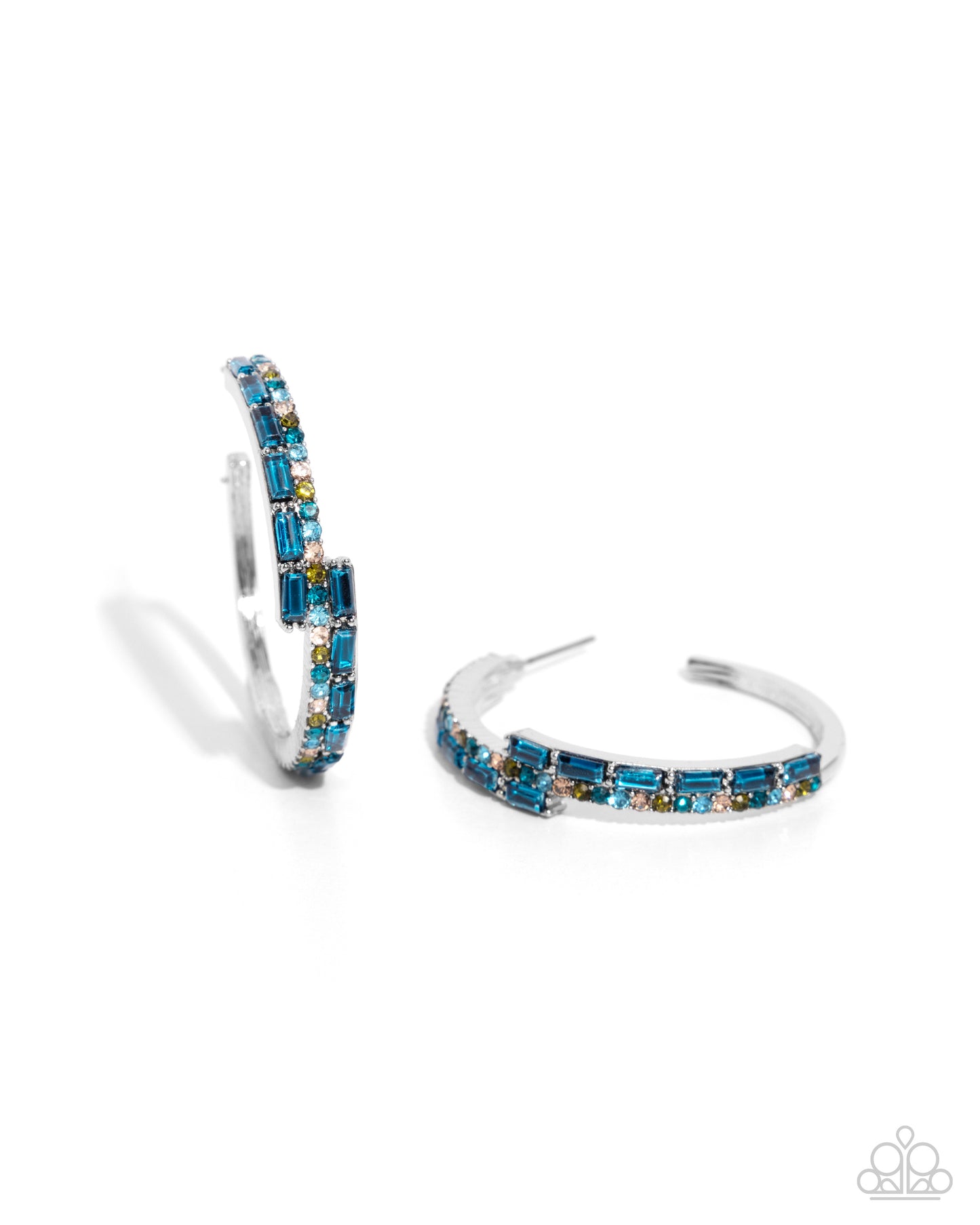 Paparazzi Ritzy Reputation Blue Earrings. Get Free Shipping. #P5HO-BLXX-072XX. Blue hoop earrings