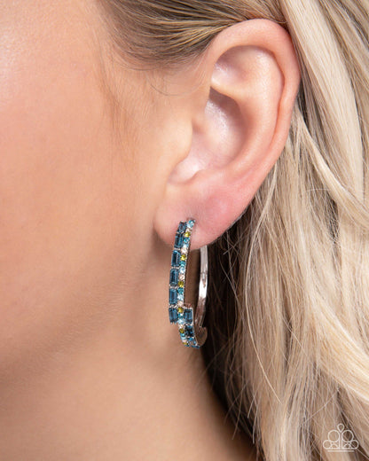 Ritzy Reputation Blue Hoops Earring Paparazzi Accessories. Subscribe & Save. #P5HO-BLXX-072XX