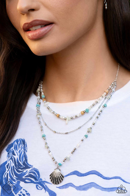 Paparazzi Fashion Fix Necklace Coastline Couture Multi.#P2SE-MTXX-270TU. Beach inspired. Multi Layer