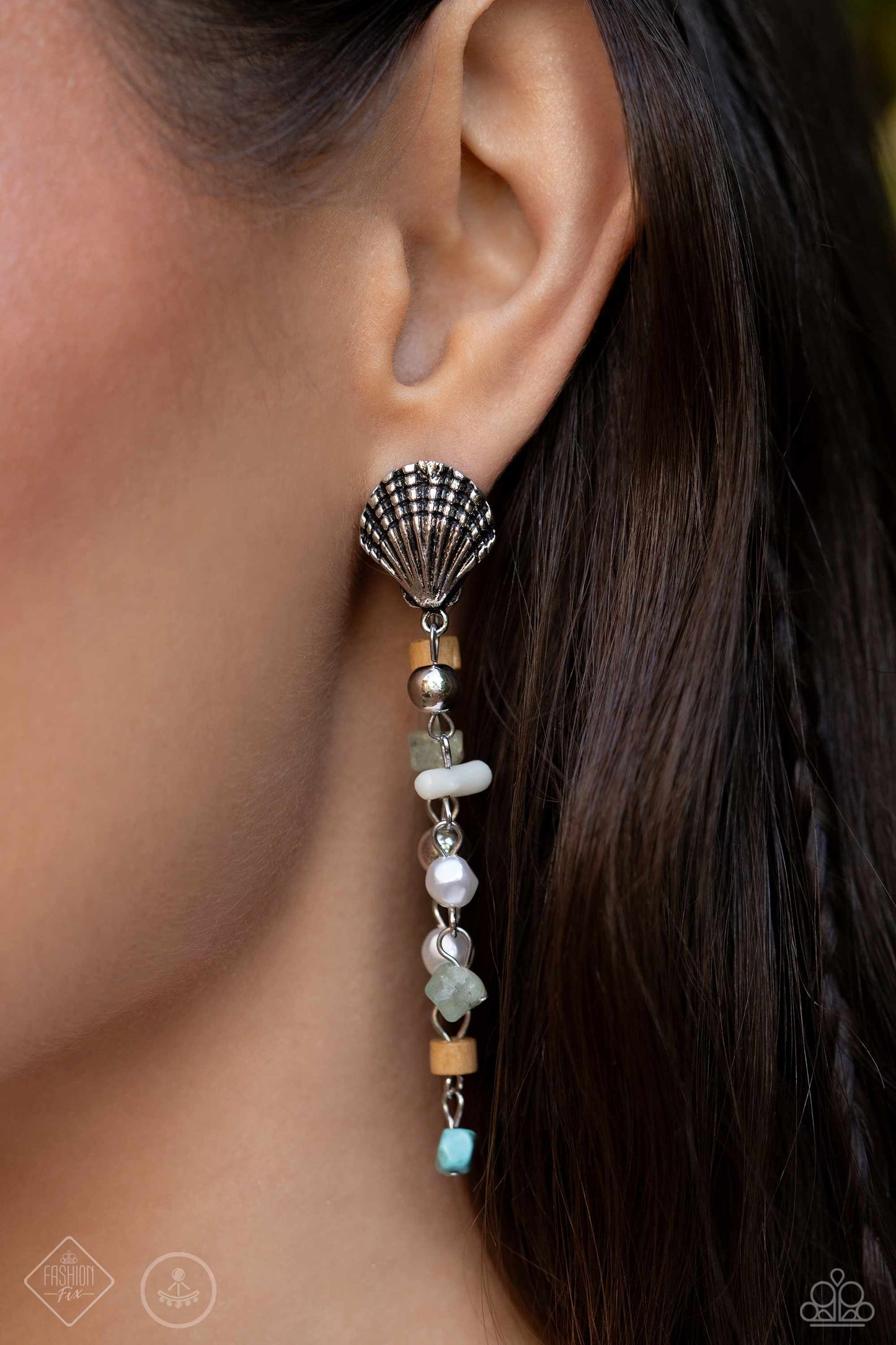 Paparazzi Fashion Fix Earring Coastline Collection Multi #P5PO-MTXX-122TU.Double-Sided Post earring 