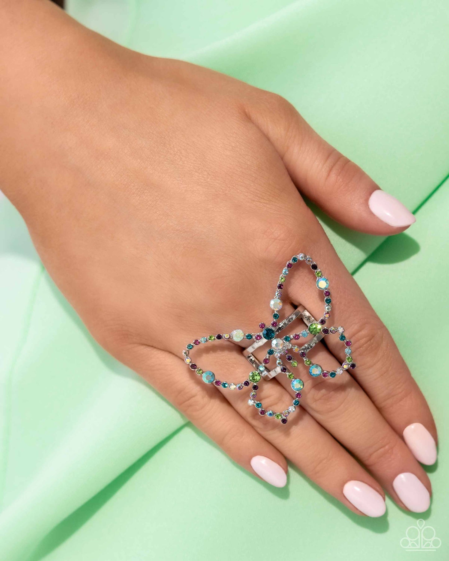 Soaring Sprinkles Multi Ring Paparazzi $5 Jewelry Butterfly ring. Free Shipping. #P4RE-MTXX-056XX