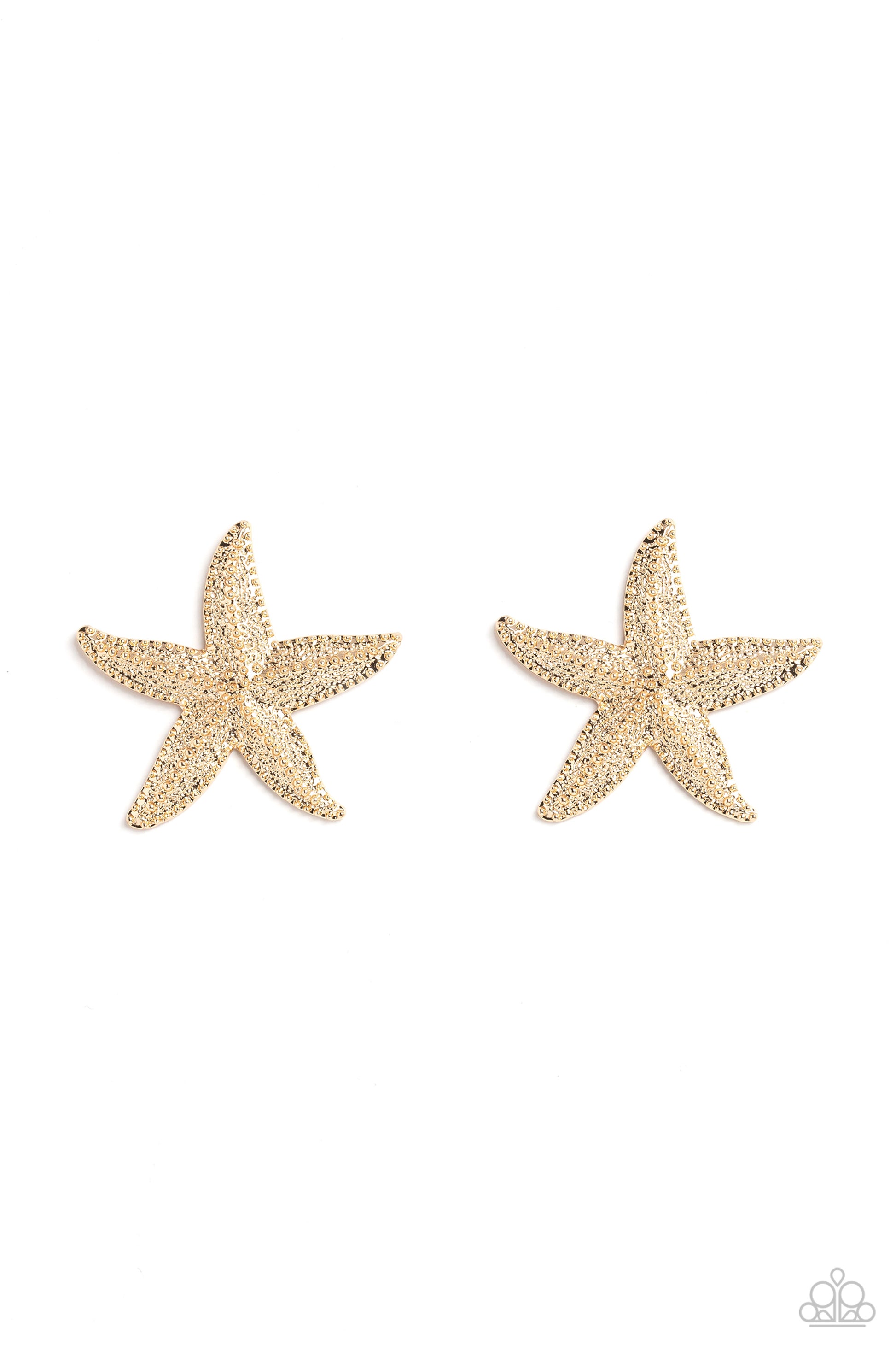 Starfish Season Gold Earring Paparazzi Accessories. #P5PO-GDXX-243XX. Subscribe & Save. Star Fish