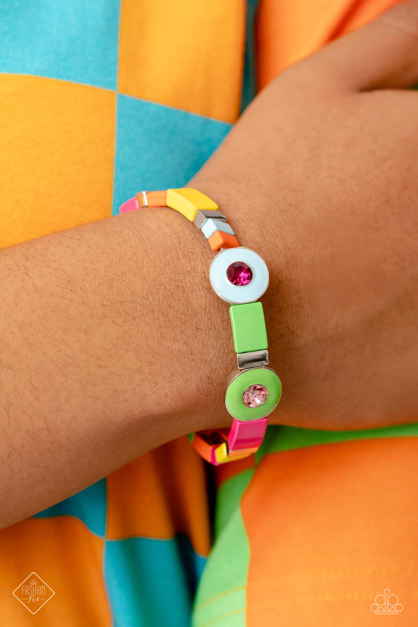 May 2023 Paparazzi Fashion Fix Bracelet: "Colorblock Cameo - Multi" (P9ST-MTXX-042OP)