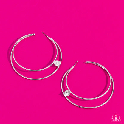 Paparazzi Hoop Earrings Theater HOOP Earring. Life of the Party Earring May 2023. #P5HO-WTXX-147XX