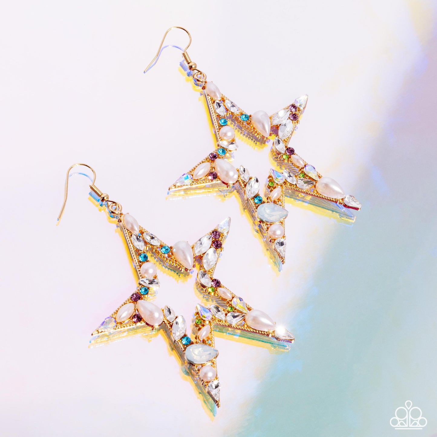 Variegated Value Multi Earrings Paparazzi $5 Jewelry. Iridescent Star Earrings. #P5ST-MTXX-062XX