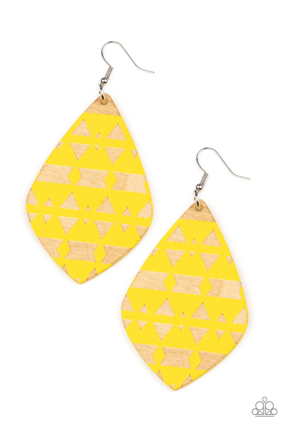 Paparazzi Zimbabwe Zoo Yellow Earring. Tribal Pattern $5 Earrings. Free Shipping. #P5SE-YWXX-143XX