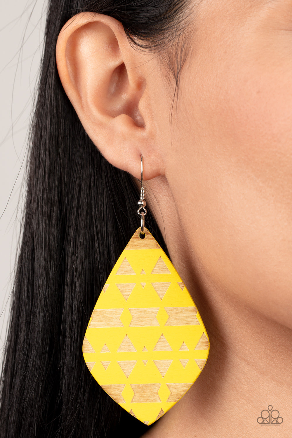 Zimbabwe Zoo Yellow Earrings for women. Paparazzi $5 Jewelry. Wooden Earring. Subscribe & Save. 