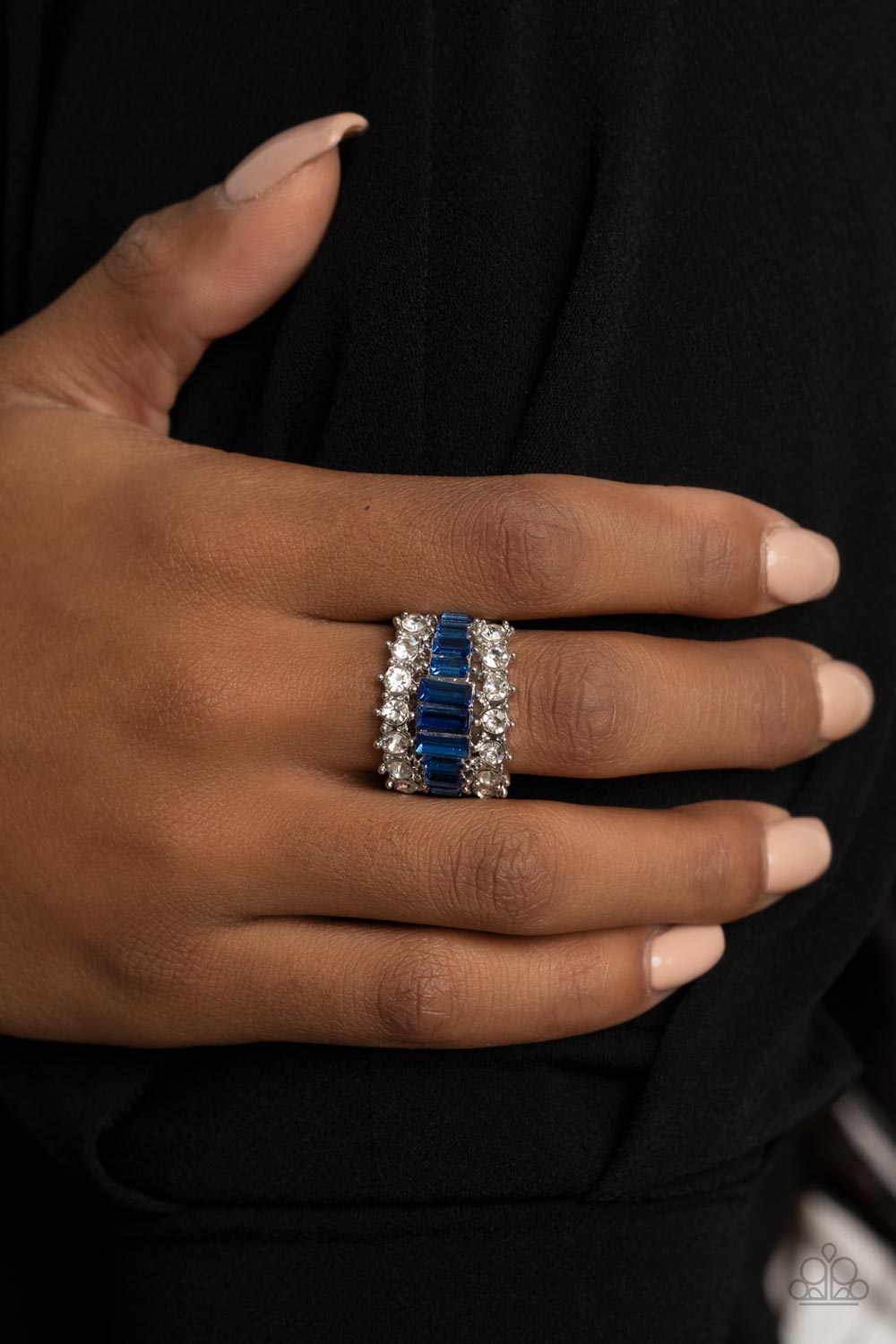 Paparazzi Cache Value Blue Ring. Subscribe & Save. #P4ST-BLXX-002XX. Stretchy band ring