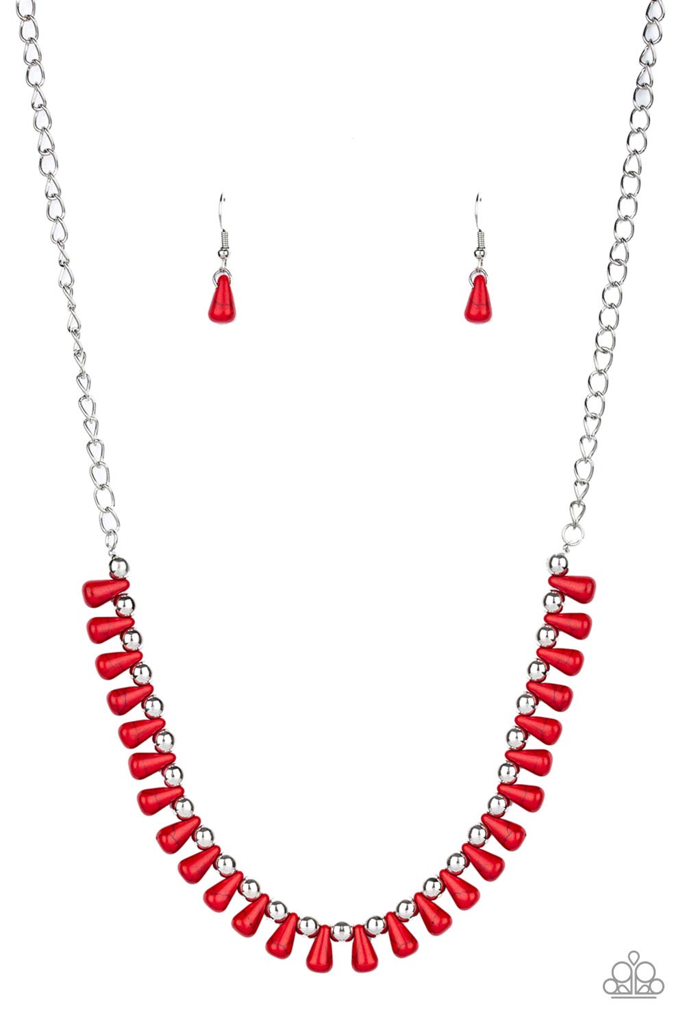 Extinct Species - Red Necklace Paparazzi Accessories