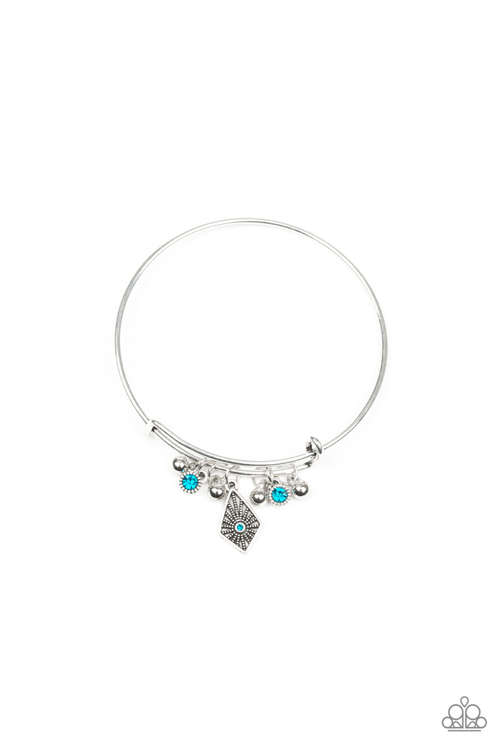 Treasure Charms - Blue Dainty Bracelet Paparazzi Accessories. #P9AA-BLXX-060XX. Get Free Shipping!