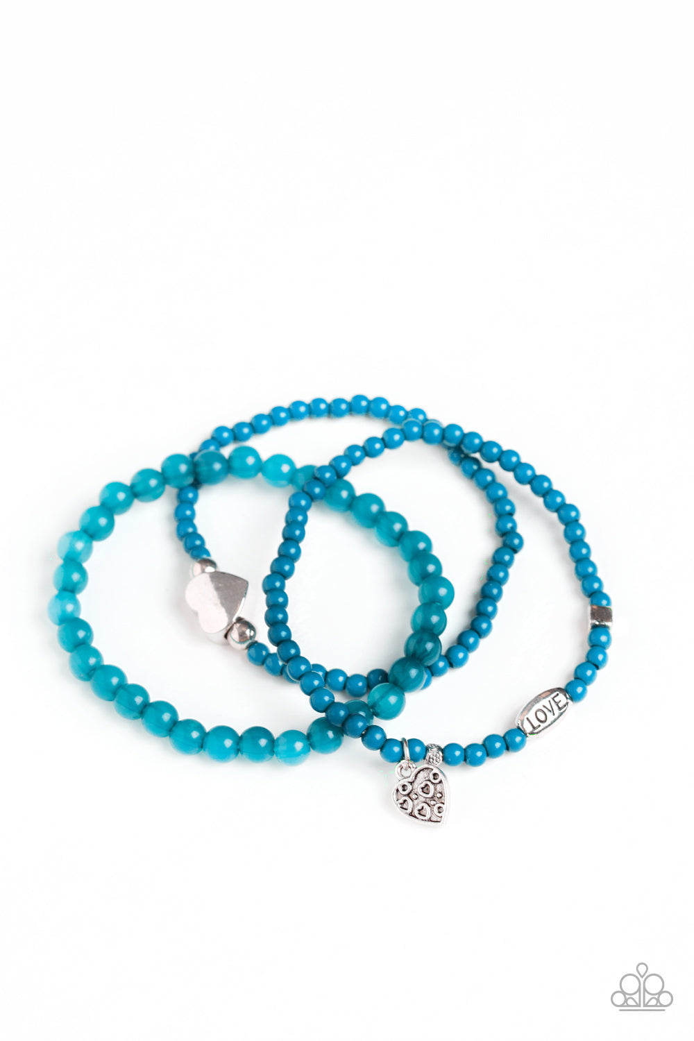 Really Romantic Blue Bracelet Paparazzi Accessories. Charms bracelet. Valentine jewelry. Ships Free
