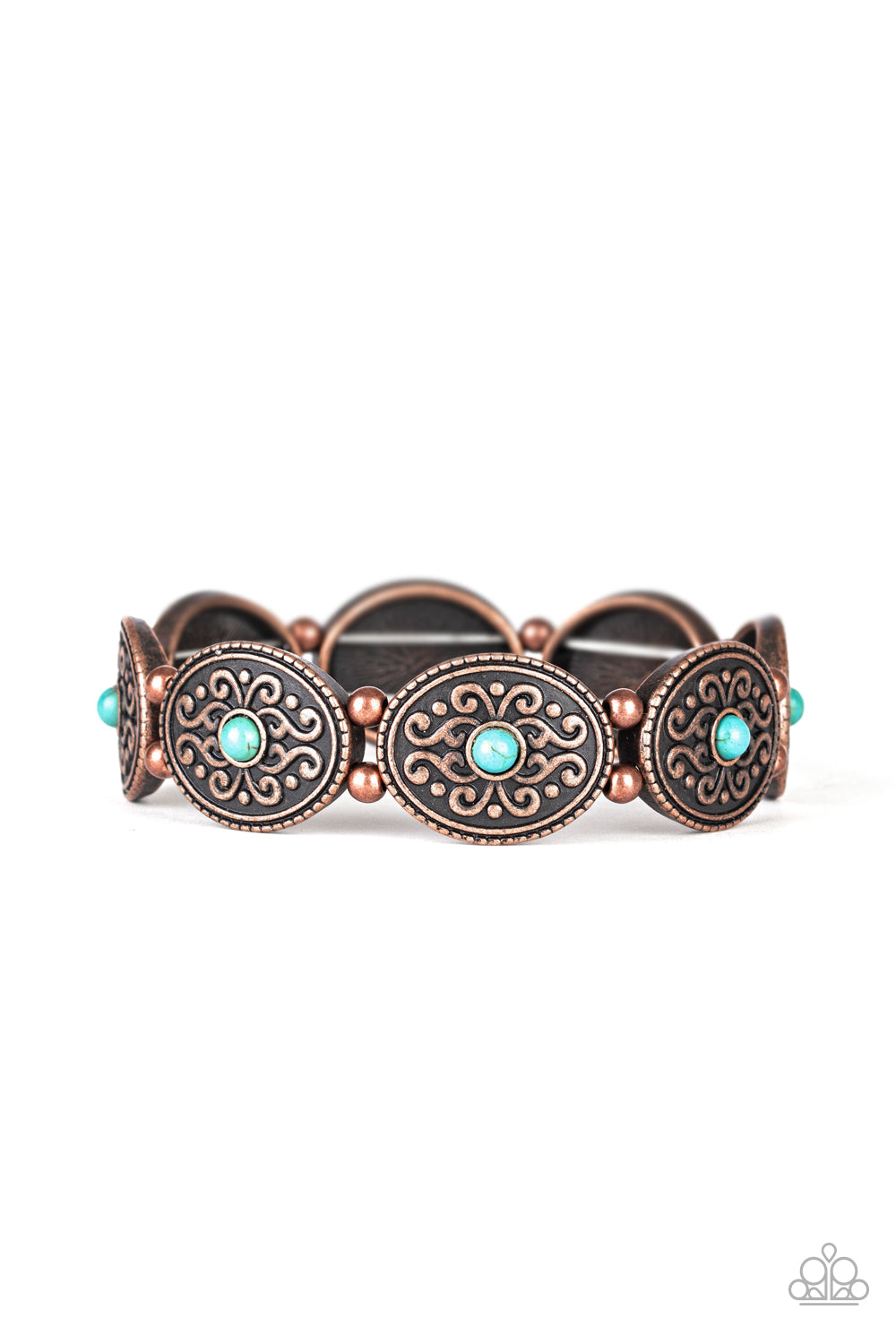 West Wishes - Copper Bracelet Paparazzi Accessories Stretchy Bracelet