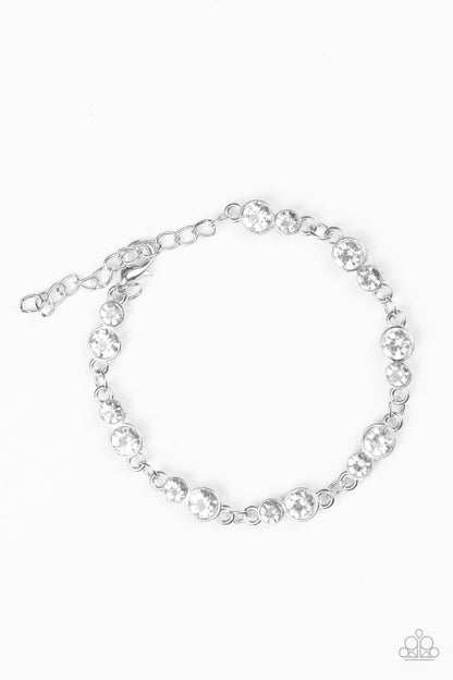 Paparazzi Twinkle Twinkle Little STARLET- White Dainty Bracelet