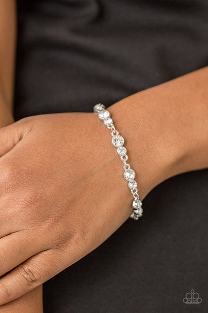 Paparazzi Twinkle Twinkle Little STARLET- White Dainty Bracelet