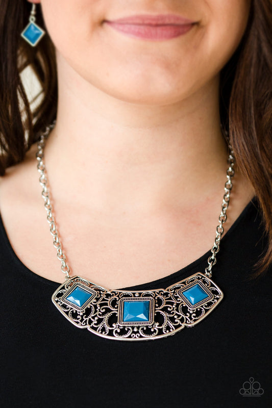 Paparazzi Feeling Inde-PENDANT Blue Necklace #P2WH-BLXX-314XX