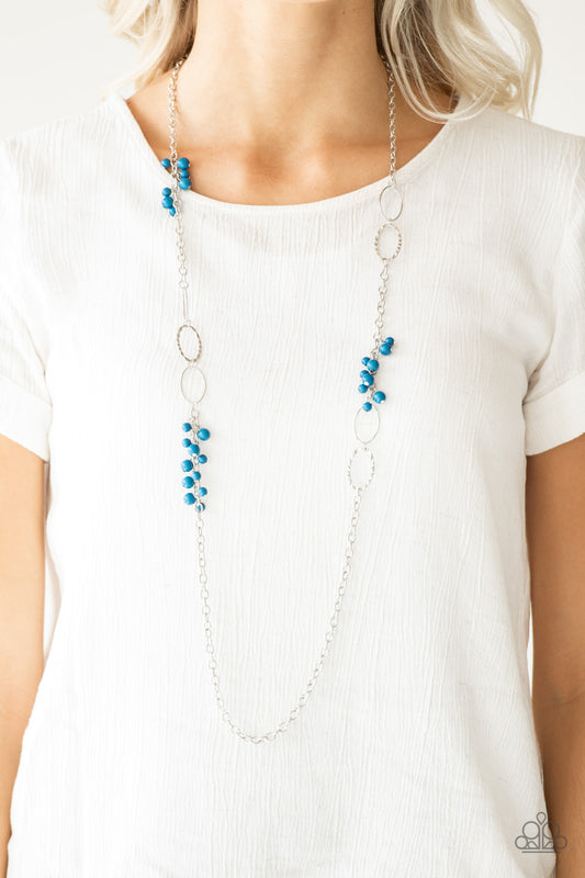 Paparazzi Necklace ~ Flirty Foxtrot - Blue Necklace