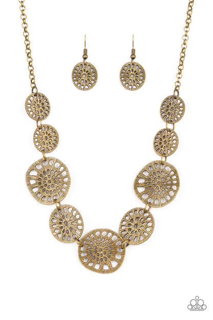 Your Own Free WHEEL - Brass Necklace Paparazzi
