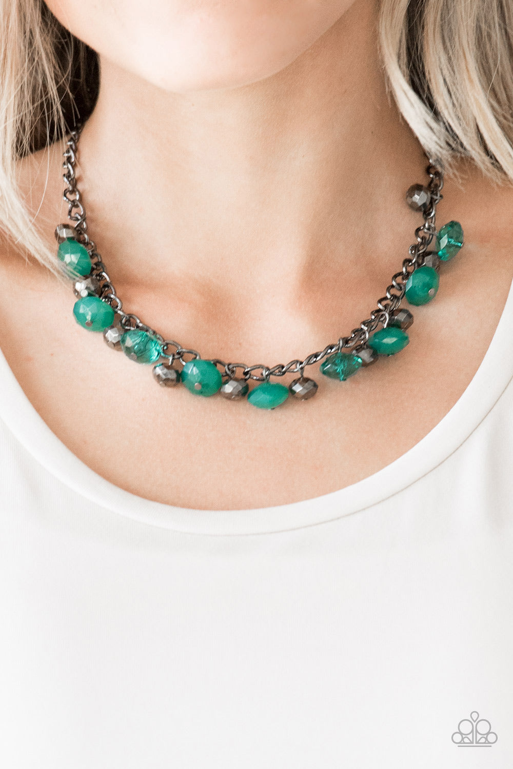 Runway Rebel - Green Necklace Paparazzi Accessories