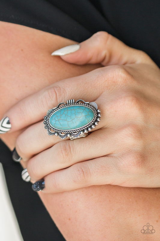 Shop Open Range Turquoise Blue Ring Paparazzi jewelry. #P4SE-BLXX-157XX. Get Free Shipping