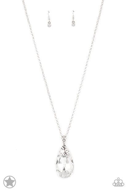 Spellbinding Sparkle - White Blockbuster Necklace