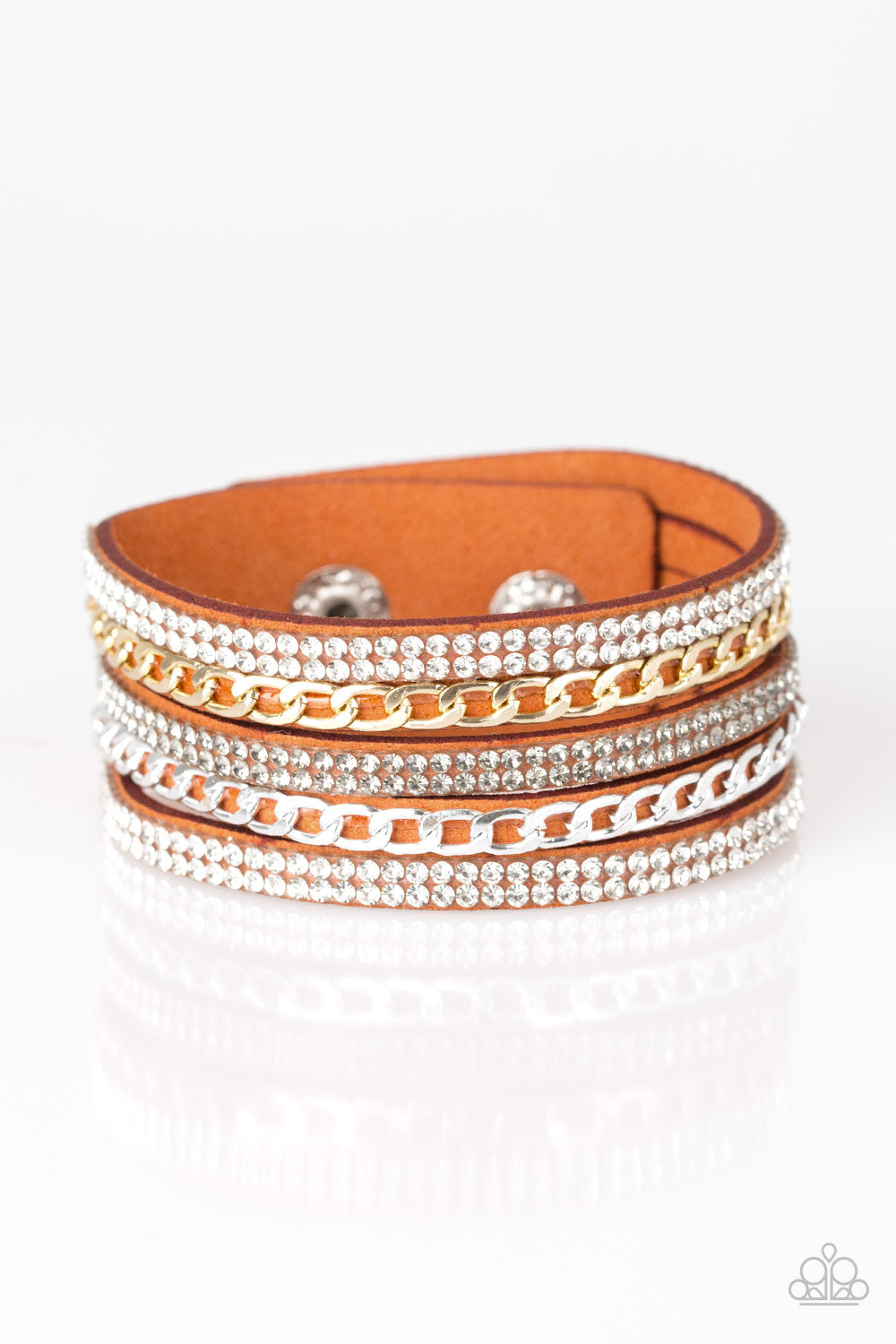 Fashion Fiend - Orange Wrap Bracelet Paparazzi