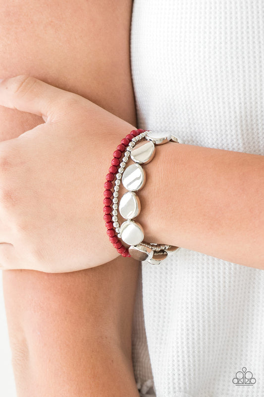 Beyond The Basics - Red Bracelet Paparazzi Accessories