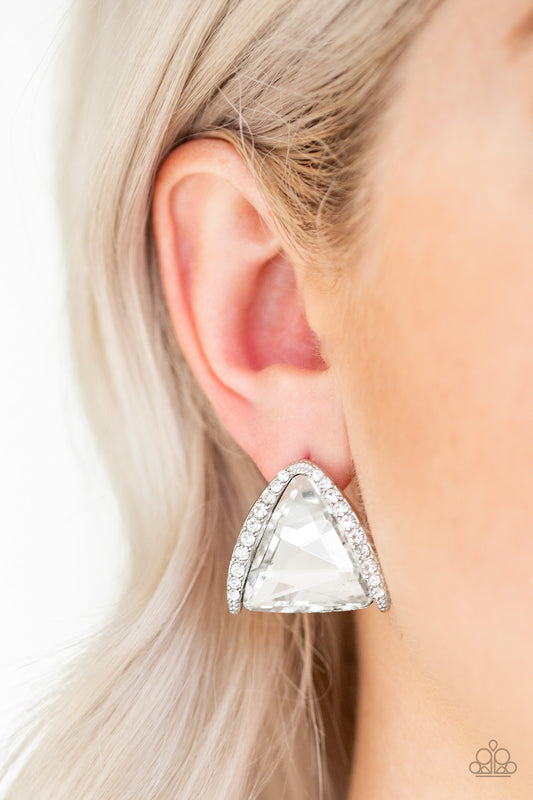 Paparazzi Earring ~ Exalted Elegance - White