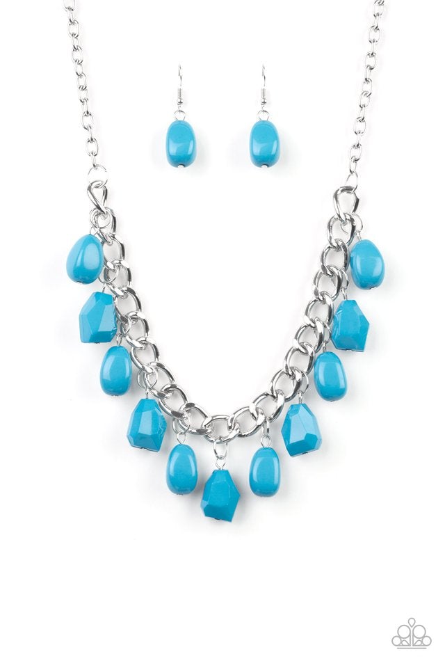 Paparazzi Take The COLOR Wheel! - Blue Necklace Chunky Necklace